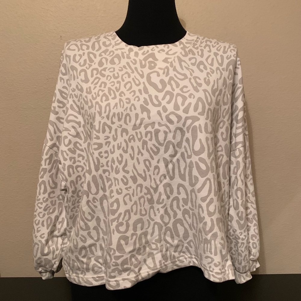 Rebecca Minkoff Rosie cropped sweatshirt size L - Picture 3 of 5